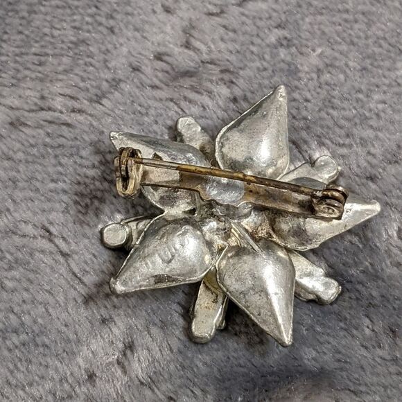 Vintage 1950's Clear Rhinestone Star Brooche - Picture 5 of 7